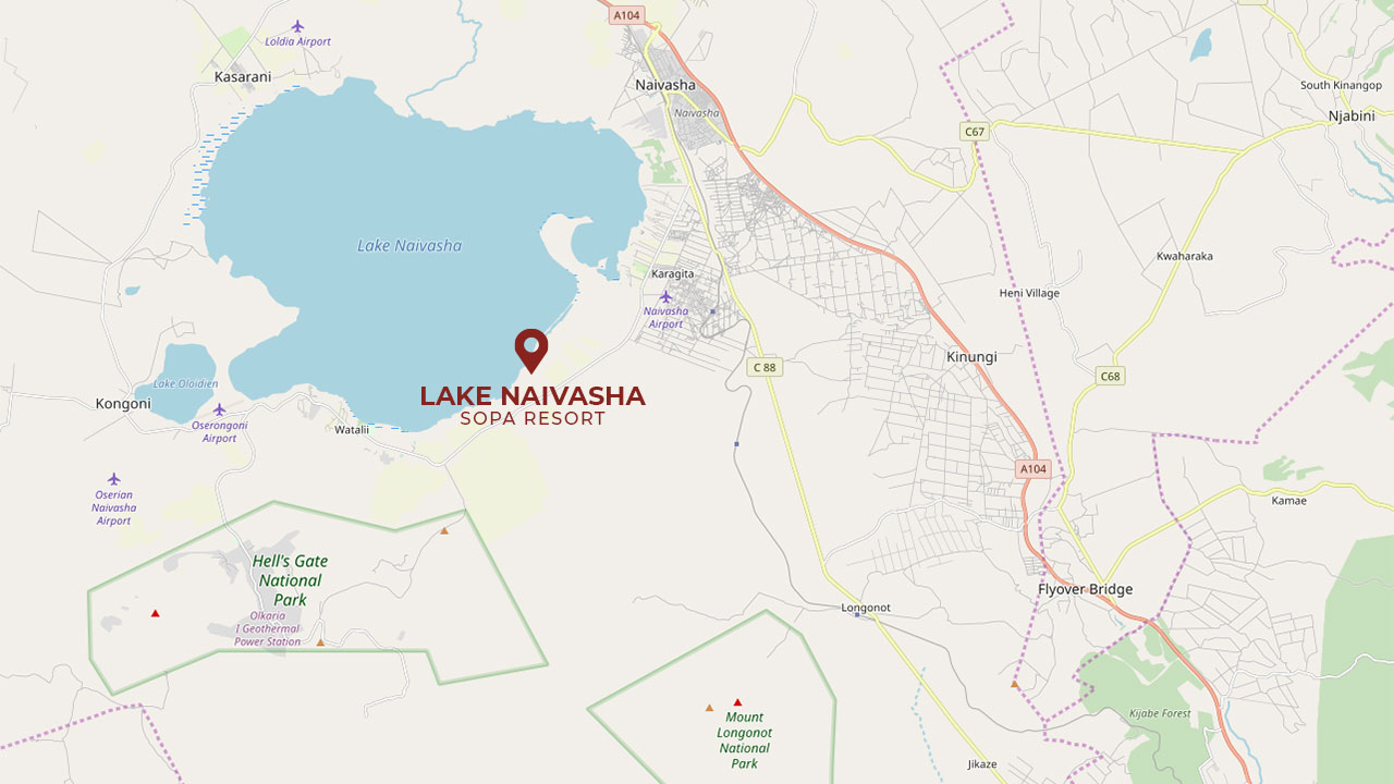 map lake naivasha sopa resort