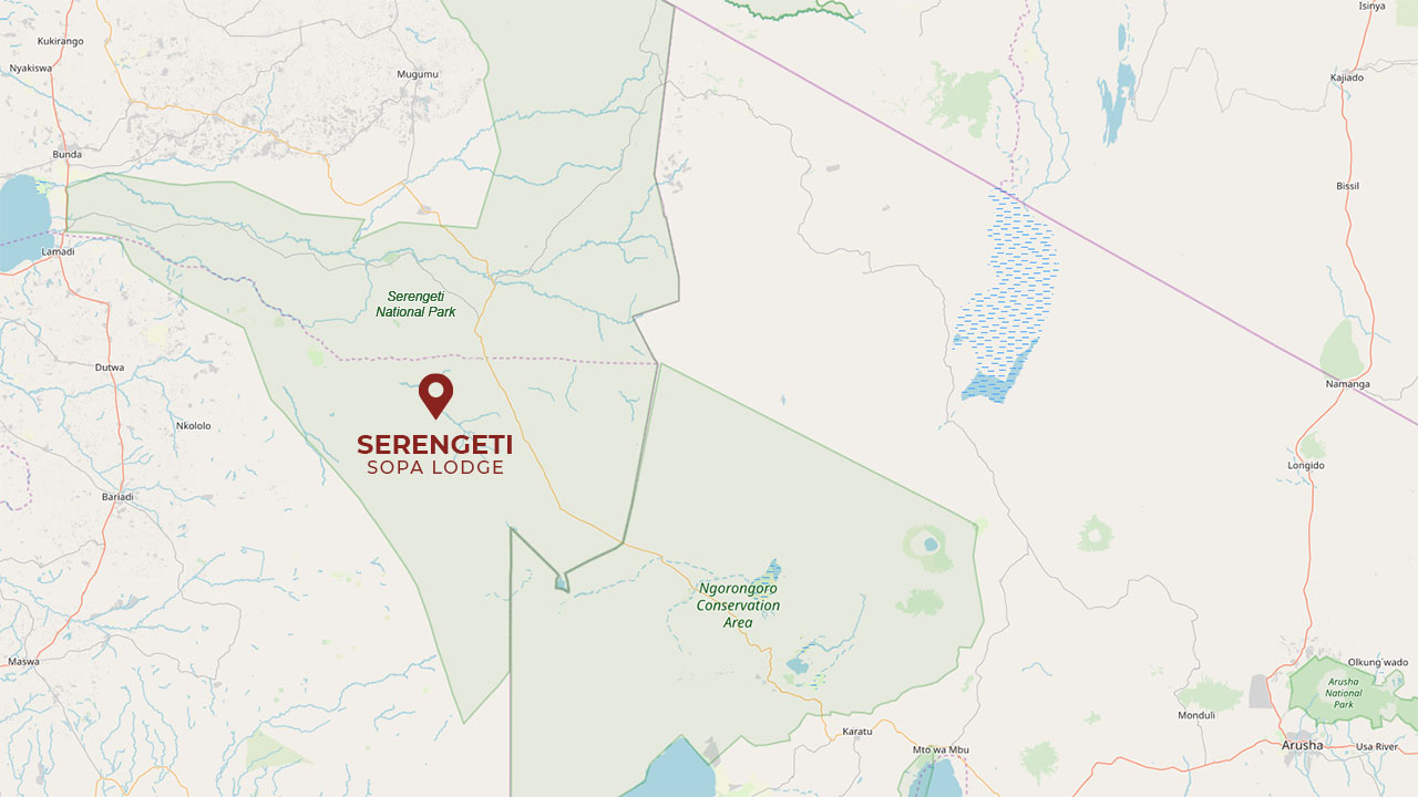 map serengeti sopa lodge